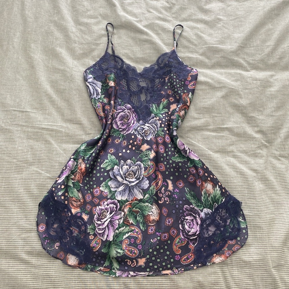 Printed slip dress